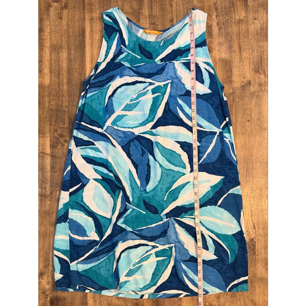 Jams World Hawaiian Dress Bay Leaf Resort Vacation Made in USA Blue Women's XL - Picture 6 of 10